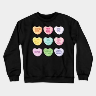 Funny Teacher Valentines Day Conversation Heart School Crewneck Sweatshirt